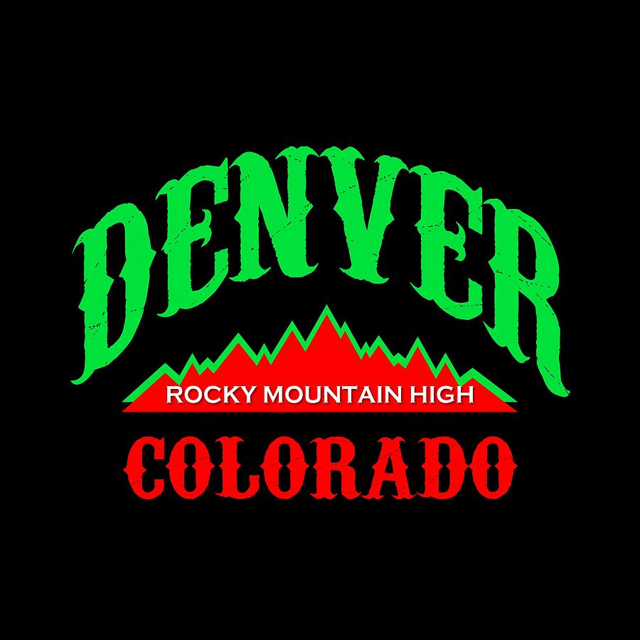 Denver Colorado Rocky Mountain Design Mixed Media by Peter Potter