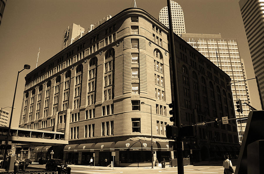 Denver Downtown Sepia Photograph by Frank Romeo