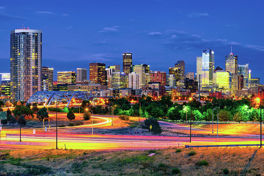Denver Photograph - Denver Skyline - Mile High City by Gregory Ballos