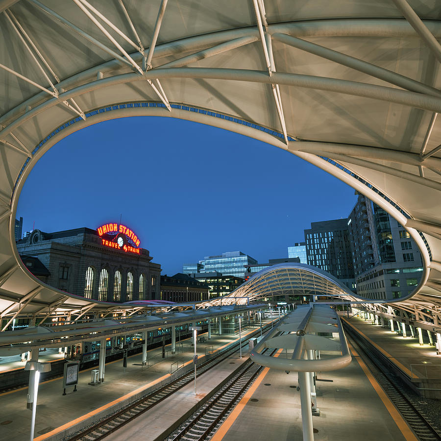 Denver Union Station - Square Format Photograph by Gregory Ballos - Pixels