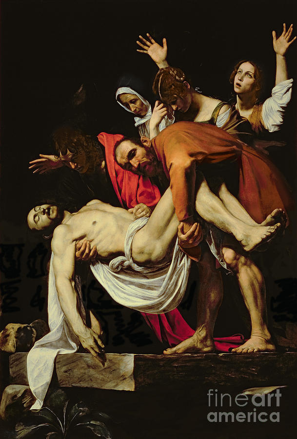 Deposition Painting by Michelangelo Merisi da Caravaggio
