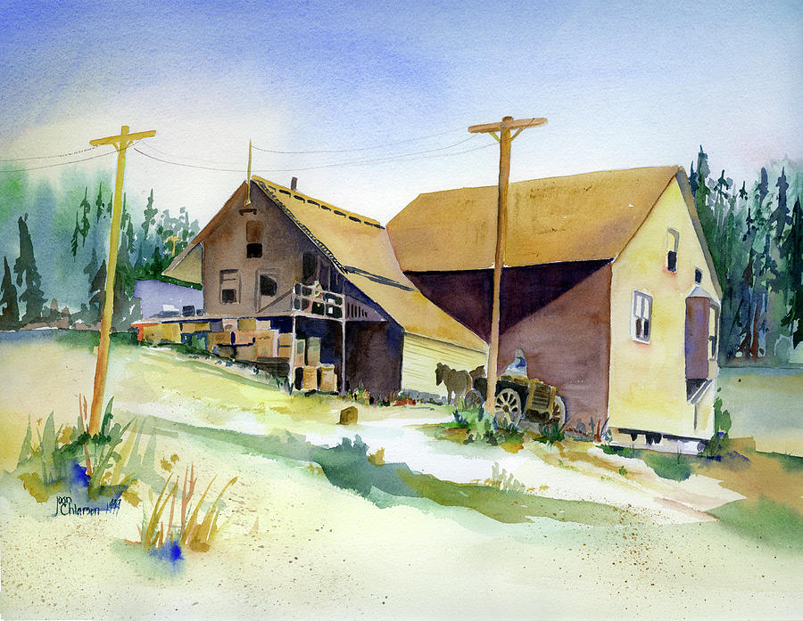 Depot Hill, Dutch Flat,1910 Painting by Joan Chlarson