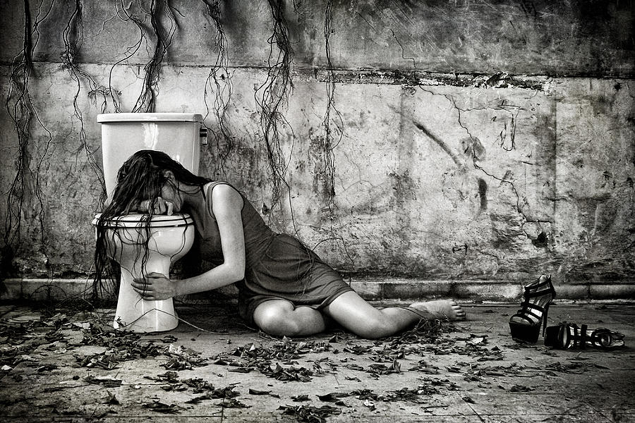 Portrait Photograph - Depression by Joey Bangun