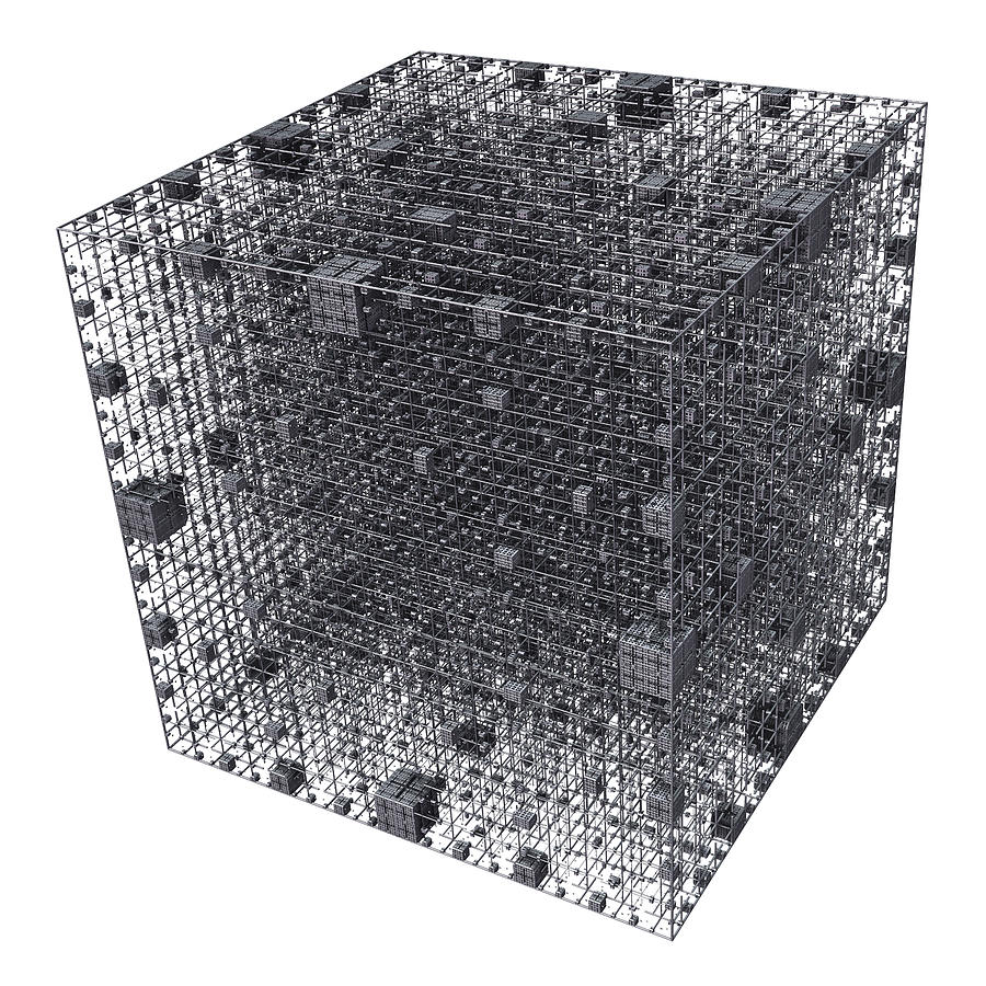 Cube Digital Art - Der Kubus XXI by Bramvan