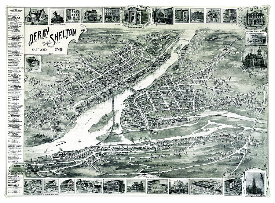 Derby and Shelton Connecticut 1898 Photograph by Phil Cardamone