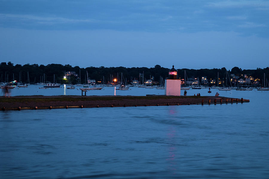 Derby Wharf Lighthouse Sunset Photograph