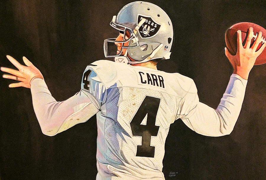 Derek Carr Oakland Raiders Painting by Michael Pattison - Fine Art