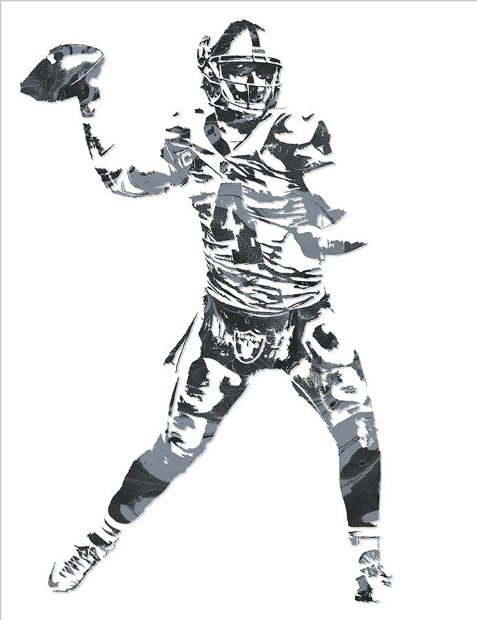 Derek Carr Oakland Raiders Pixel Art 11 Mixed Media by Joe Hamilton ...