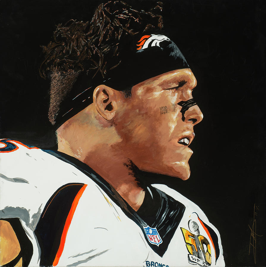 Derek Wolfe Drawing by Don Medina - Pixels