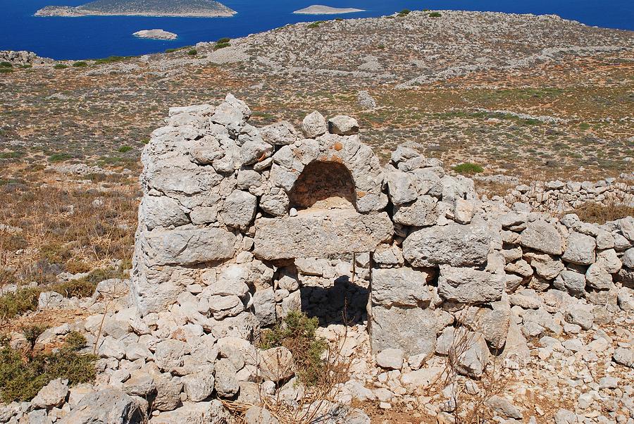 Derelict chapel on Halki island Photograph by David Fowler