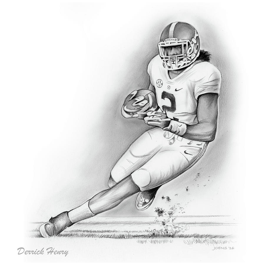 Derrick Henry Drawing by Greg Joens Fine Art America