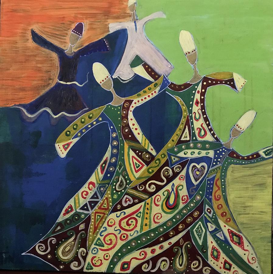 Dervesh dance Painting by Asma Kareem - Fine Art America