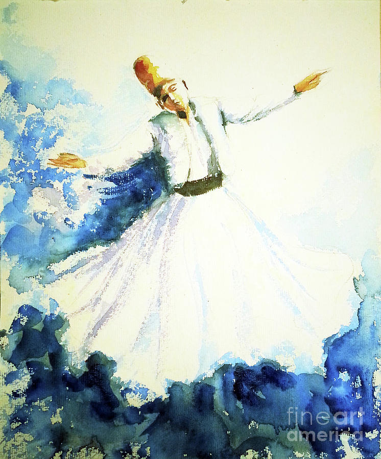 Dervish Dancer 2 Painting by Asha Sudhaker Shenoy