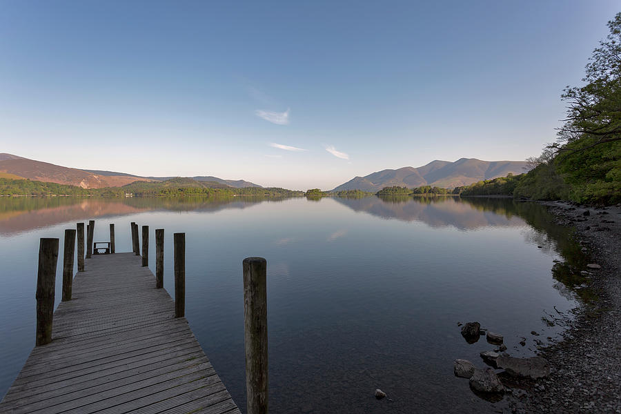 Derwent Water Jetty and Skiddaw Photograph by Derek Beattie | Fine Art ...