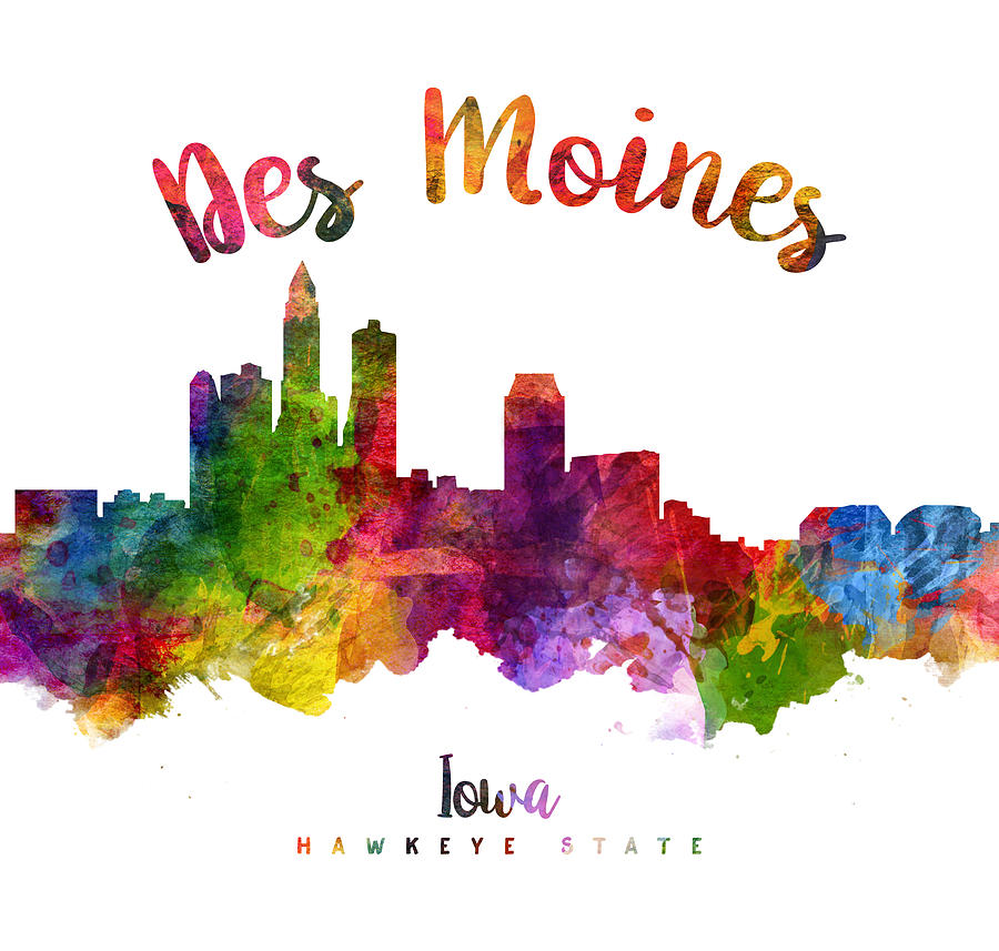 Des Moines Painting - Des Moines Iowa 23 by Aged Pixel