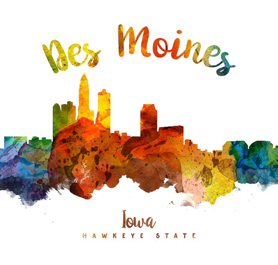 Des Moines Painting - Des Moines Iowa 26 by Aged Pixel
