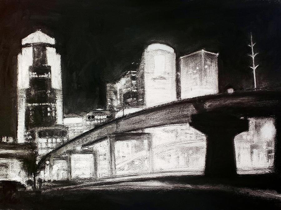 Des Moines Skyline #10 Drawing by Robert Reeves