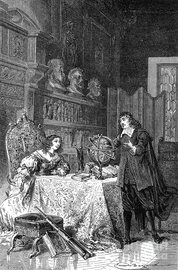 Descartes Teaching Queen Christina, 1649 Photograph by Science Source