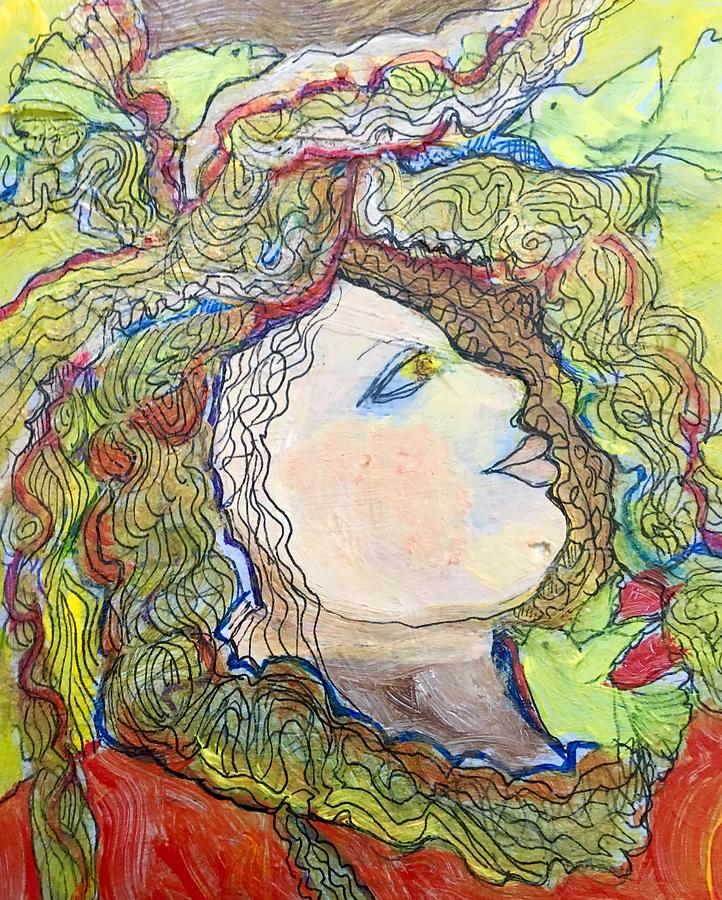 Descendant of Medusa Painting by Rosalinde Reece