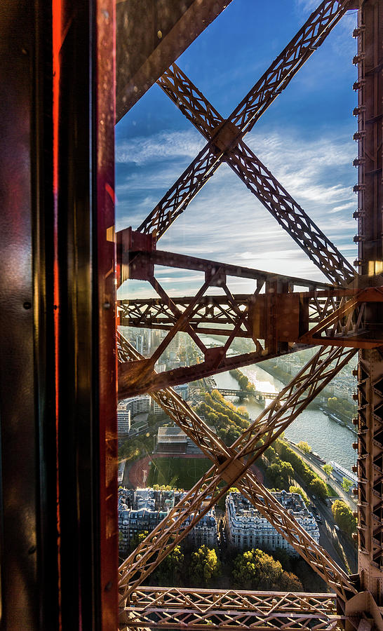 Descending in the Lift of the Eiffel Tower. 1 Photograph by Maggie Mccall