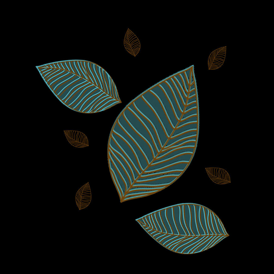 Descending Leaves Digital Art by Kandy Hurley