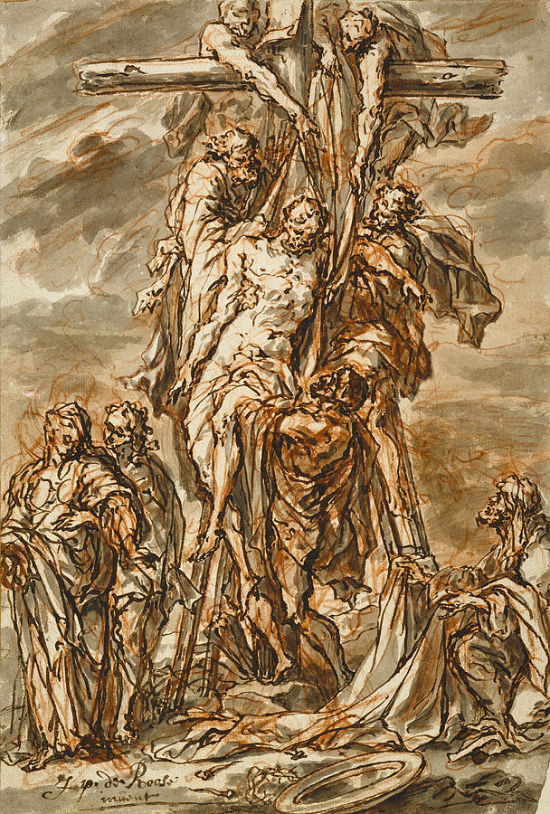 Descent from the Cross Drawing by Philipp Peter Roos Descent from the Cross Drawing by Philipp Peter Roos