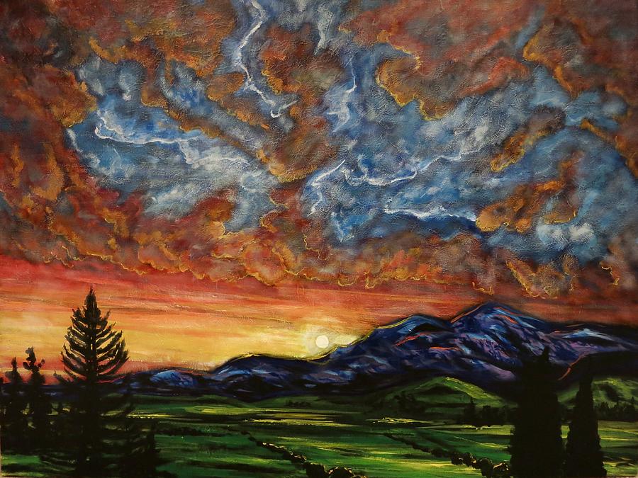 Descent on Mount Diablo Painting by Joel Tesch