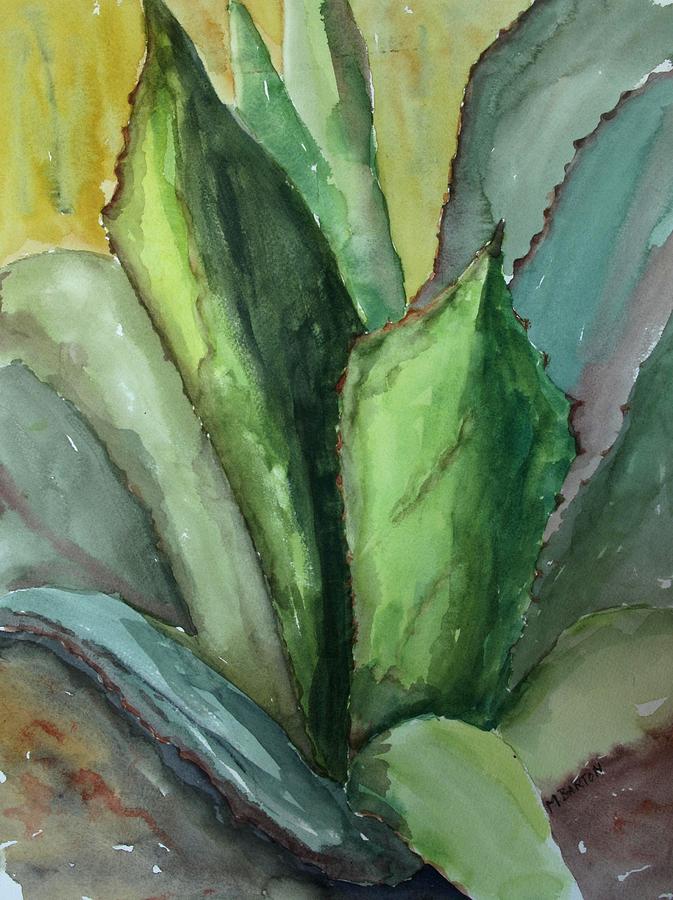 Desert Agave Painting by Marilyn Barton