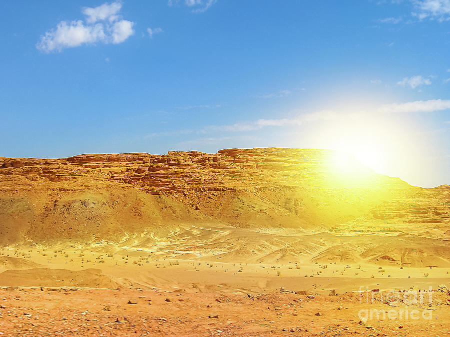 Desert background Egypt Photograph by Benny Marty
