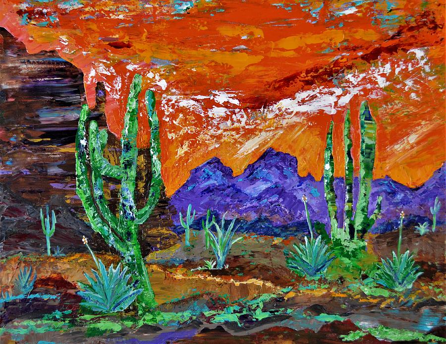 Desert Blast Painting by Julie Wittwer