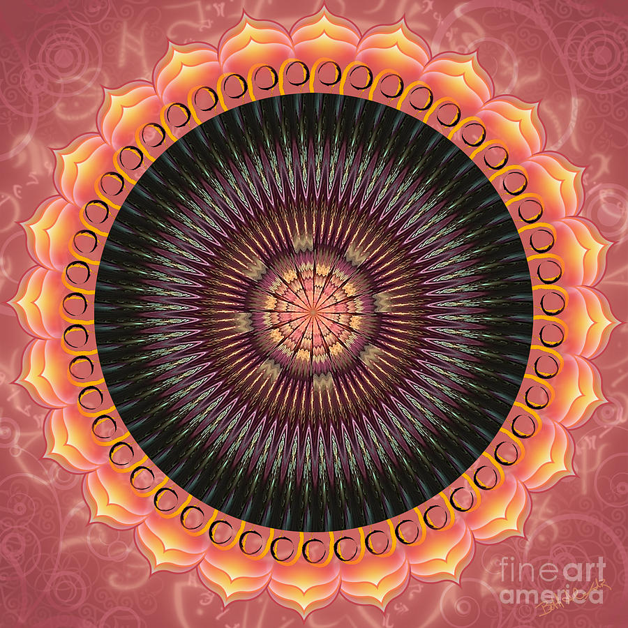 Desert Bloom Mandala Digital Art by Elizabeth Alexander