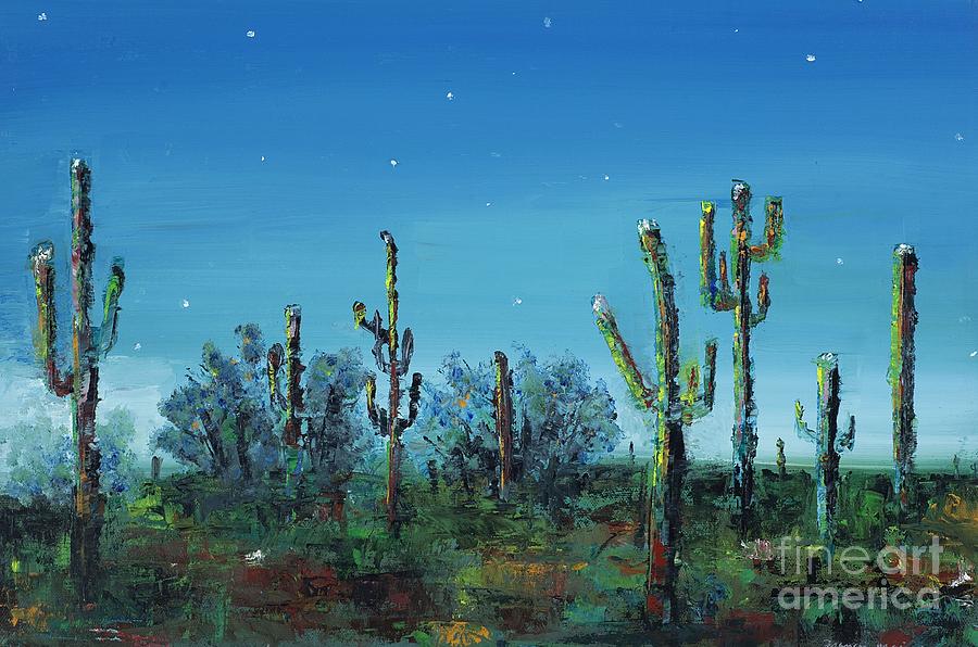 Landscape Painting - Desert Blue by Frances Marino