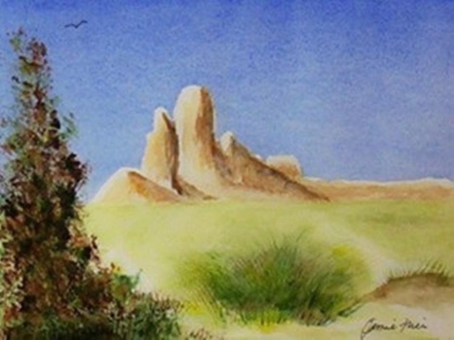 Desert Butte Painting by Jamie Frier