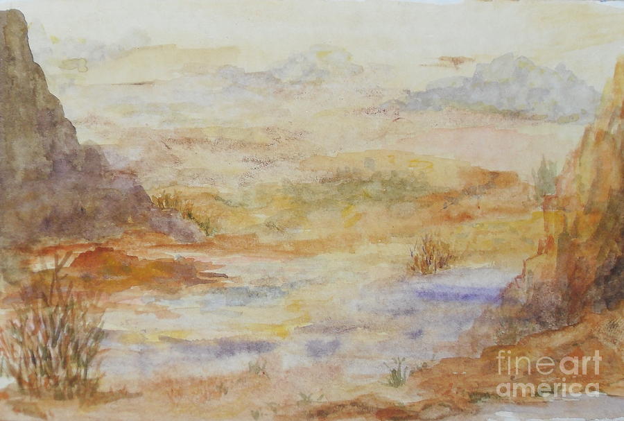 Desert Canyon  Painting by Vicki  Housel