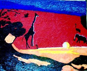 Desert Dawn Painting by Lorna Lorraine
