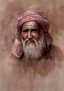 Portrait Painting - Desert Dweller by Tina Siddiqui Portrait Painting - Desert Dweller by Tina Siddiqui
