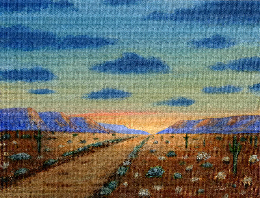 Desert Highway Painting by Gordon Beck