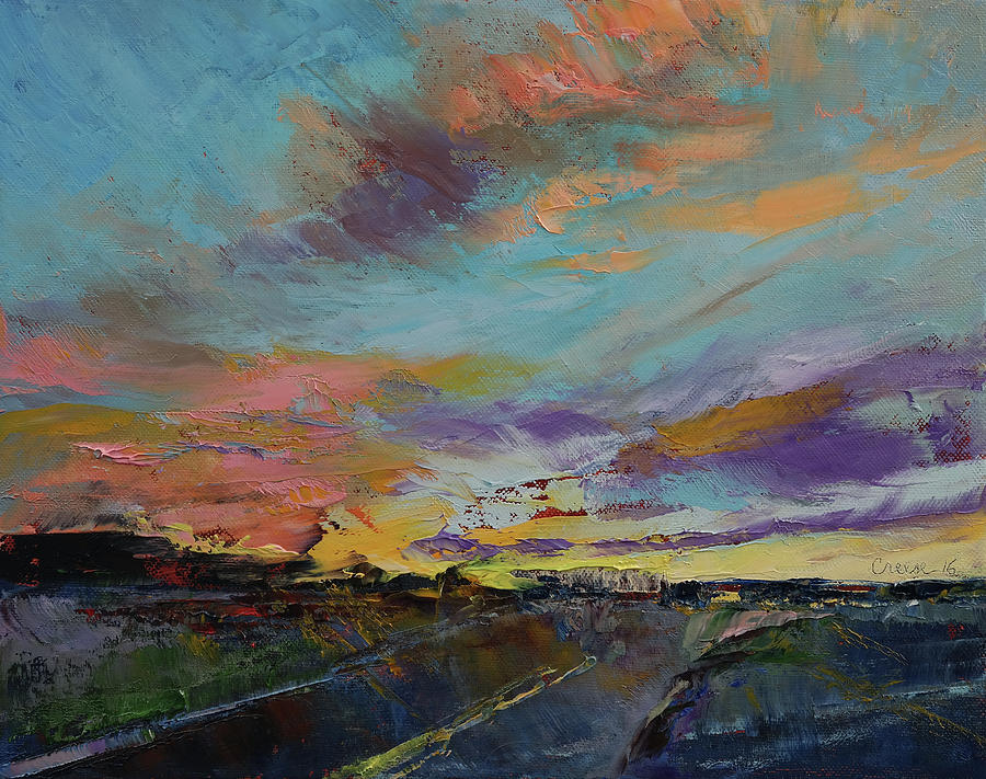 Desert Highway Painting by Michael Creese