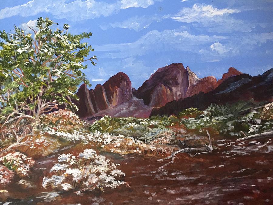 Desert in the Snow Painting by Charme Curtin
