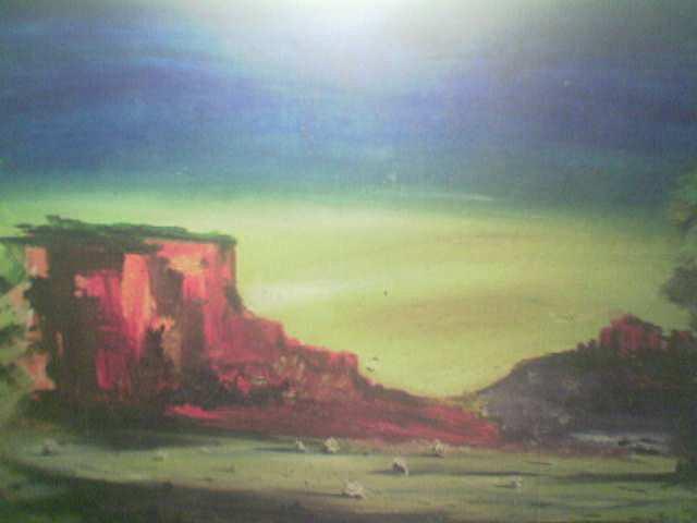 Landscape Painting - Desert by Lalhmunlien Varte