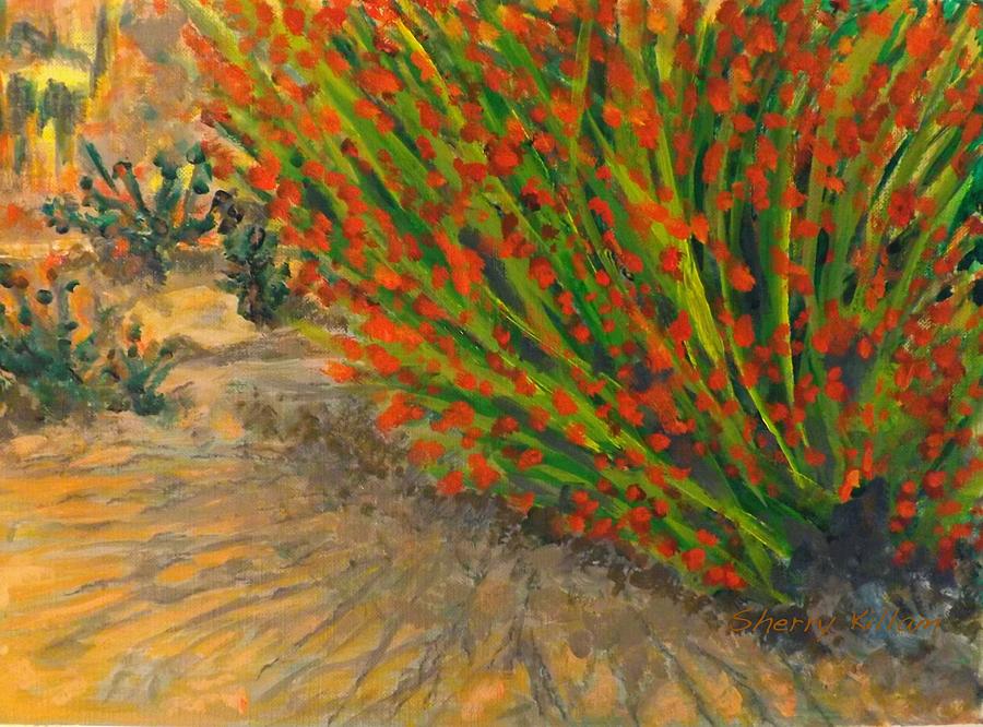 Desert Mallow Painting by Sherry Killam