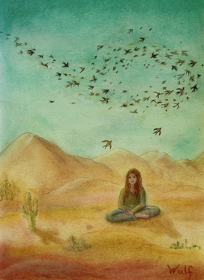 Desert Mantra Painting by Bernadette Wulf