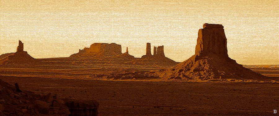 Desert Monuments pano work A Photograph by David Lee Thompson