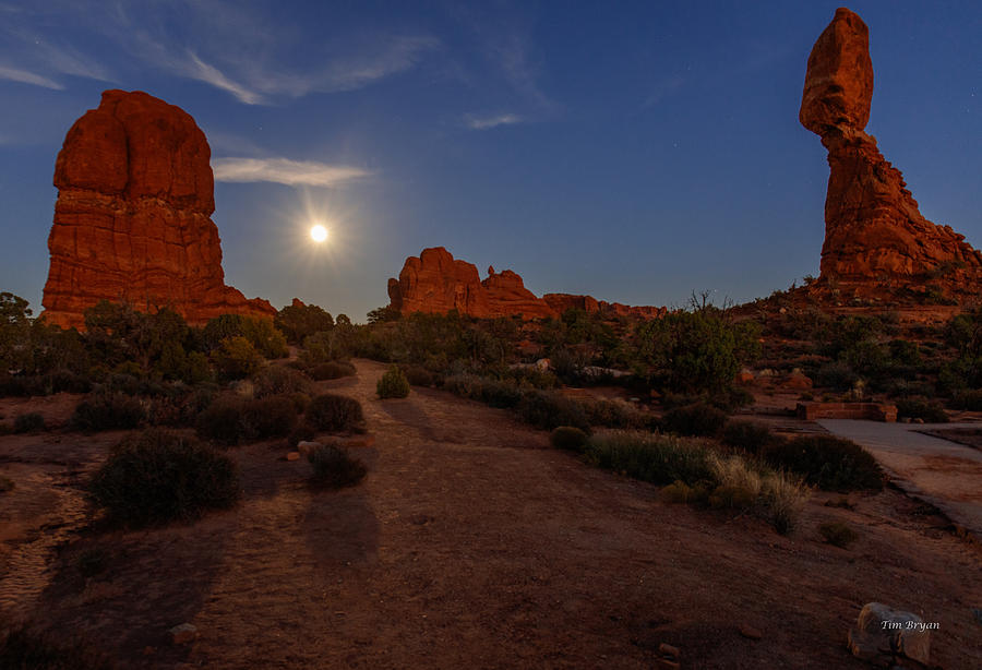 Desert Photograph - Desert Moon by Tim Bryan