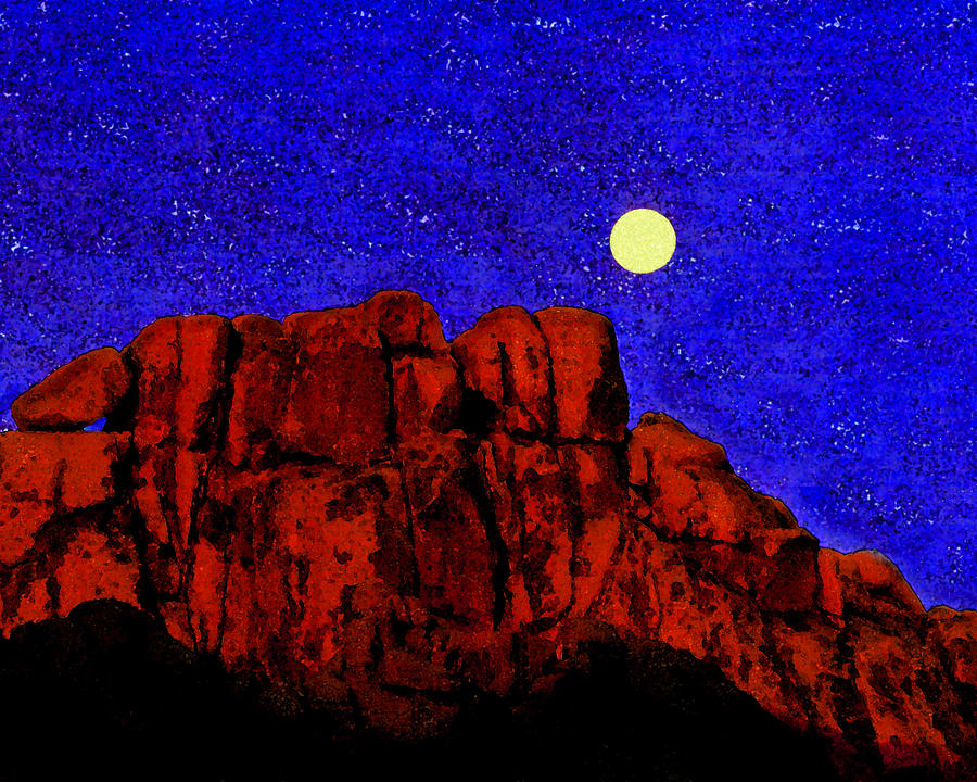 Desert Moon Digital Art by Timothy Bulone