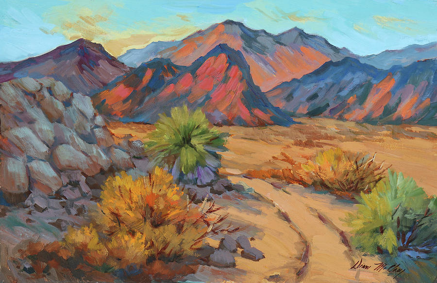California Desert Painting - Desert Morning Light by Diane McClary