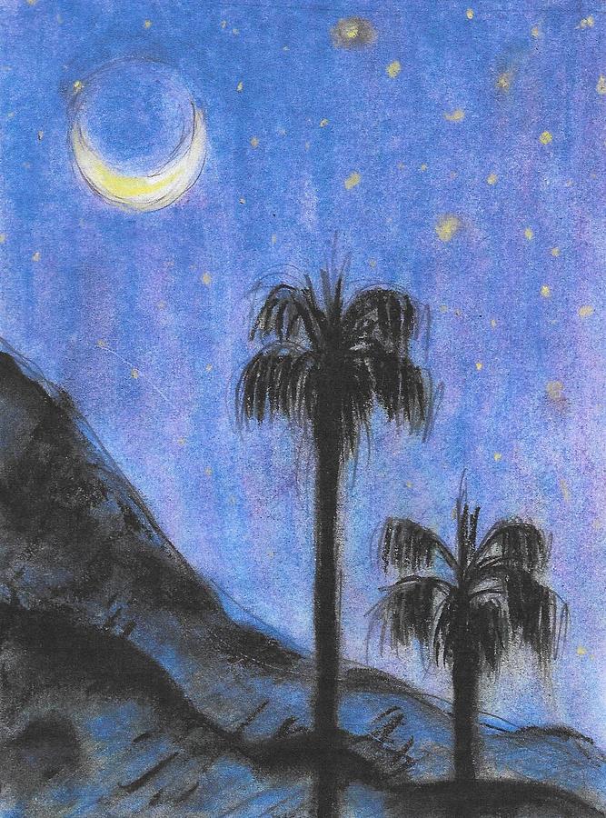 Desert Night Painting by James Sagmiller