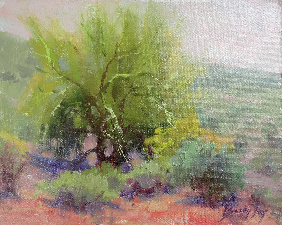 Desert Palo Verde Tree Painting by Becky Joy