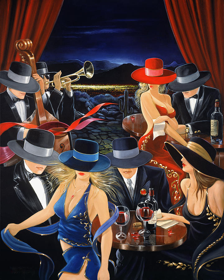 Desert Party Painting by Victor Ostrovsky