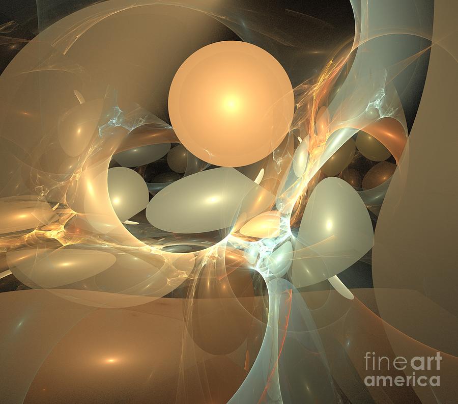 Abstract Digital Art - Desert Pebbles by Kim Sy Ok